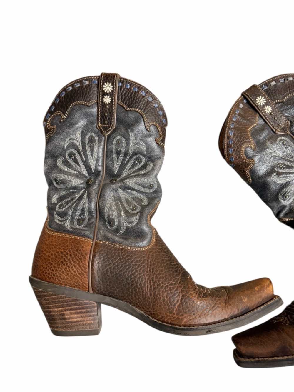 Ariat Daisy leather Western Boots Size 8.5 - Picture 3 of 13